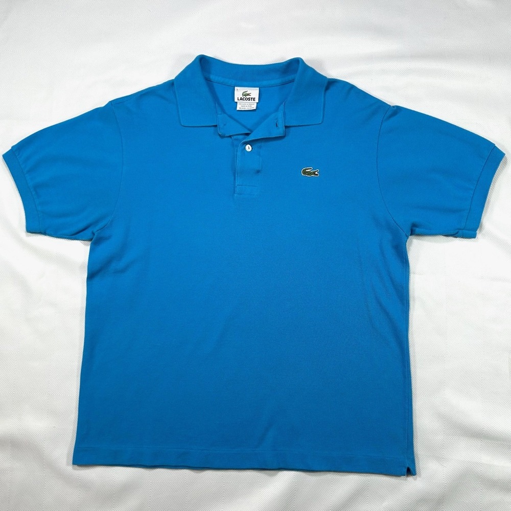 VTG Lacoste Polo Blue Men's Size 5 - 5191L Made in Peru Classic Fit Short Sleeve